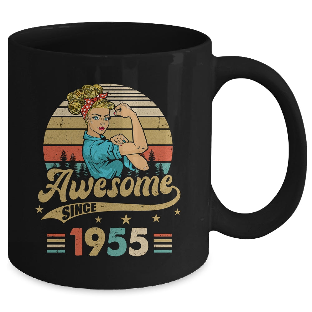 68 Year Old Awesome Since 1955 68th Birthday Women Mug | siriusteestore