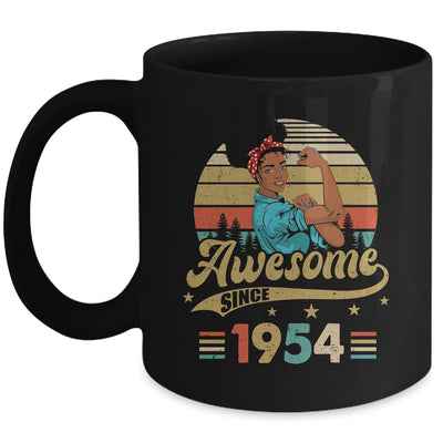 69 Year Old Awesome Since 1954 69th Birthday Black Women Mug | siriusteestore