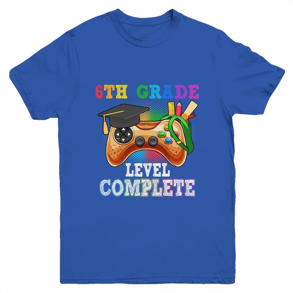 6th Grade Level Complete Last Day Of School Graduation Youth Shirt | siriusteestore
