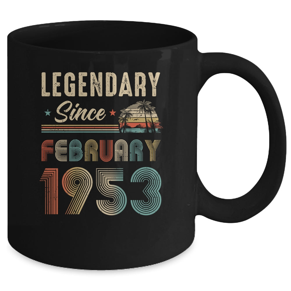 70 Years Old Legendary Since February 1953 70th Birthday Mug | siriusteestore