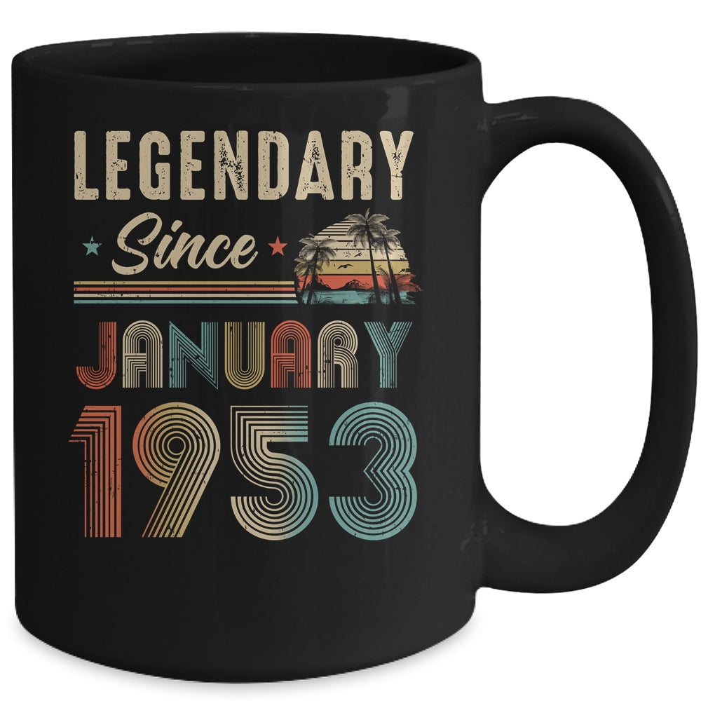 70 Years Old Legendary Since January 1953 70th Birthday Mug | siriusteestore
