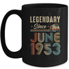 70 Years Old Legendary Since June 1953 70th Birthday Mug | siriusteestore