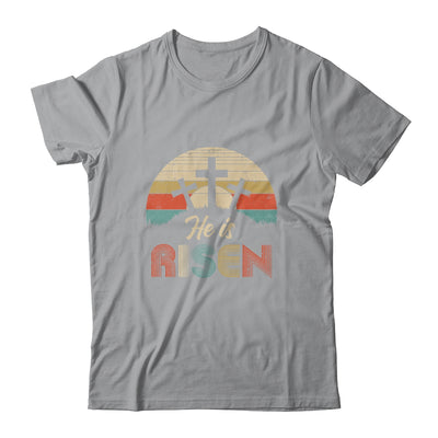 70s Retro He Is Risen Jesus Christian Cross Religious Easter Shirt & Hoodie | siriusteestore