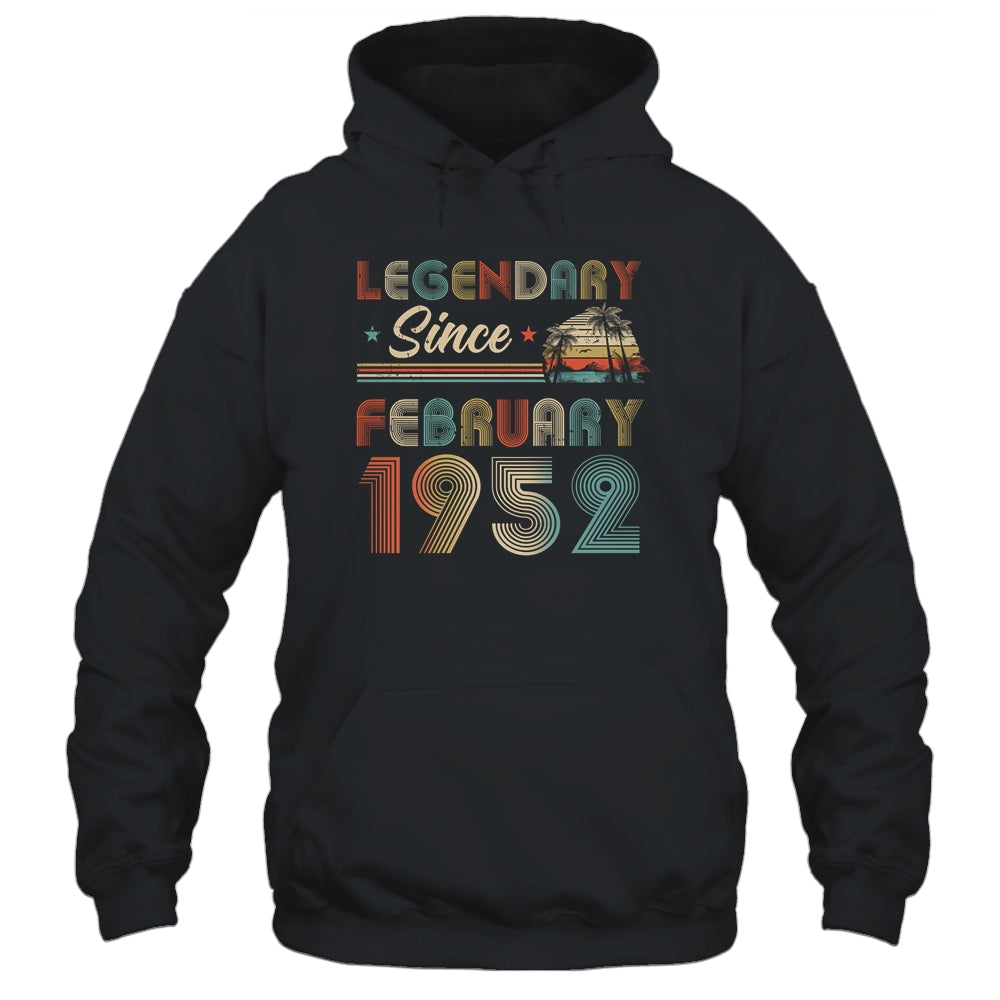 70th Birthday 70 Years Old Legendary Since February 1952 Shirt & Hoodie | siriusteestore