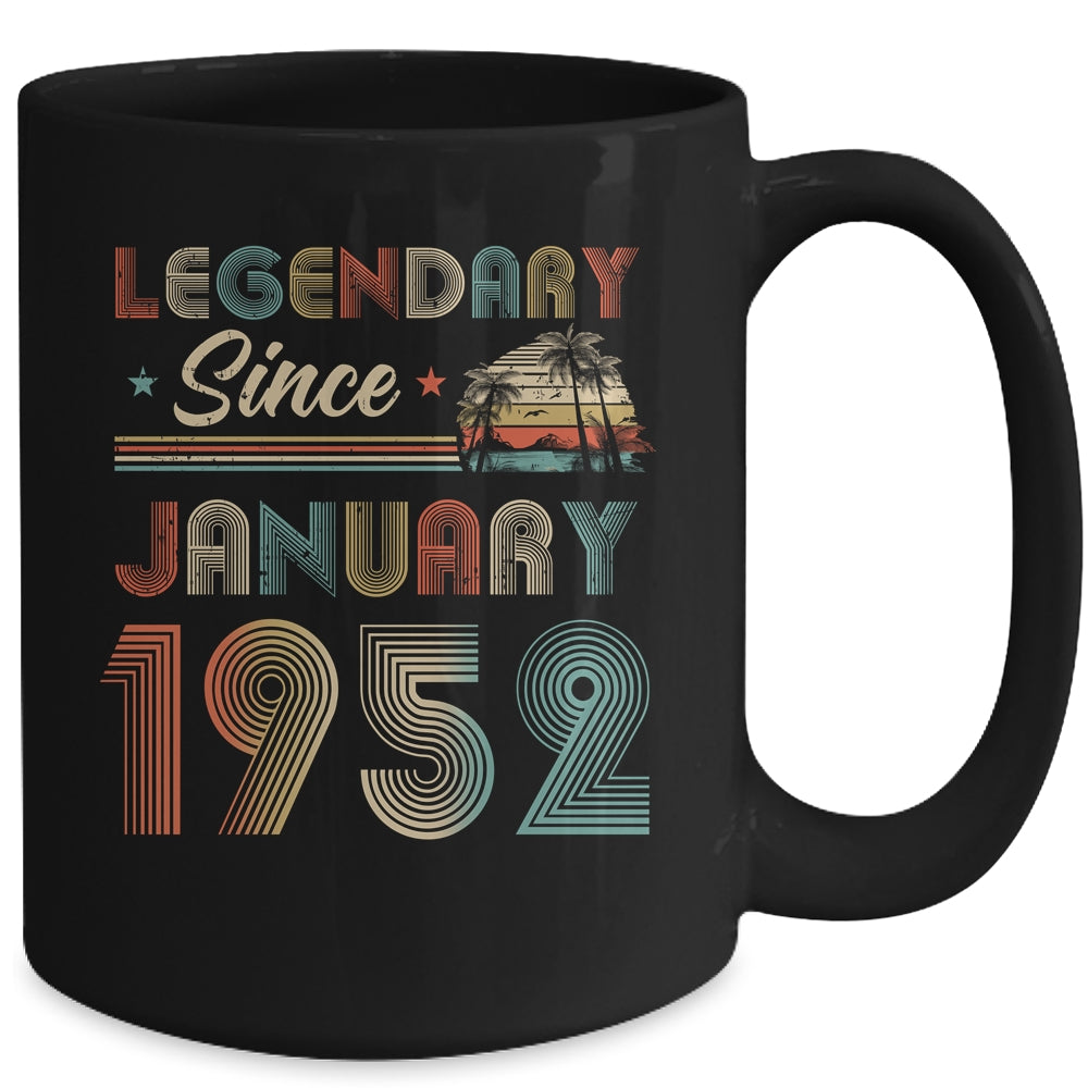 70th Birthday 70 Years Old Legendary Since January 1952 Mug | siriusteestore