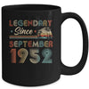 70th Birthday 70 Years Old Legendary Since September 1952 Mug | siriusteestore