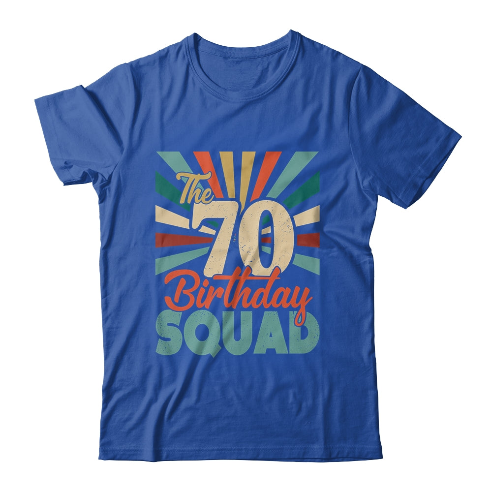 70th Birthday Squad Vintage Retro Funny 70 Year Old Birthday Shirt & Hoodie | siriusteestore