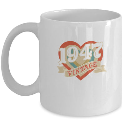 74th Birthday Gifts Classic Retro Heart Vintage 1947 Mug | siriusteestore