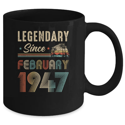 75 Years Old Legendary Since February 1948 75th Birthday Mug | siriusteestore