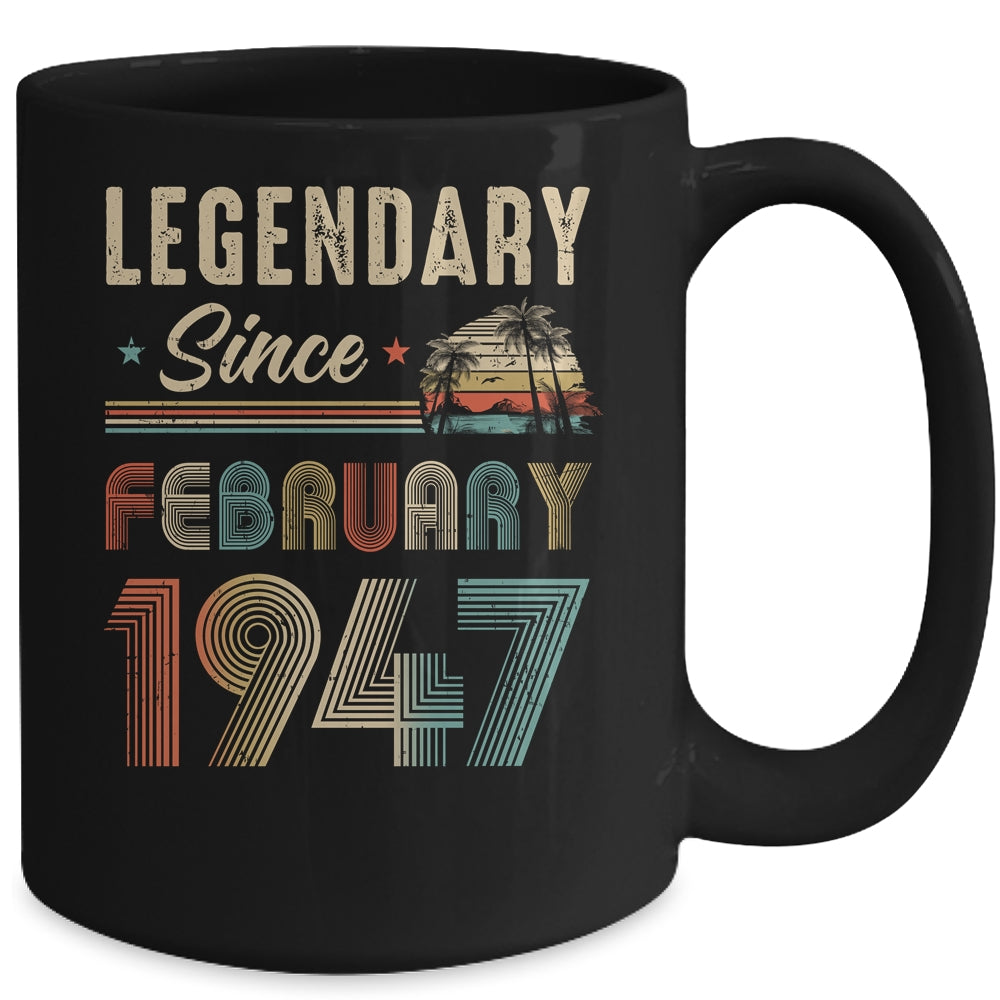 75 Years Old Legendary Since February 1948 75th Birthday Mug | siriusteestore