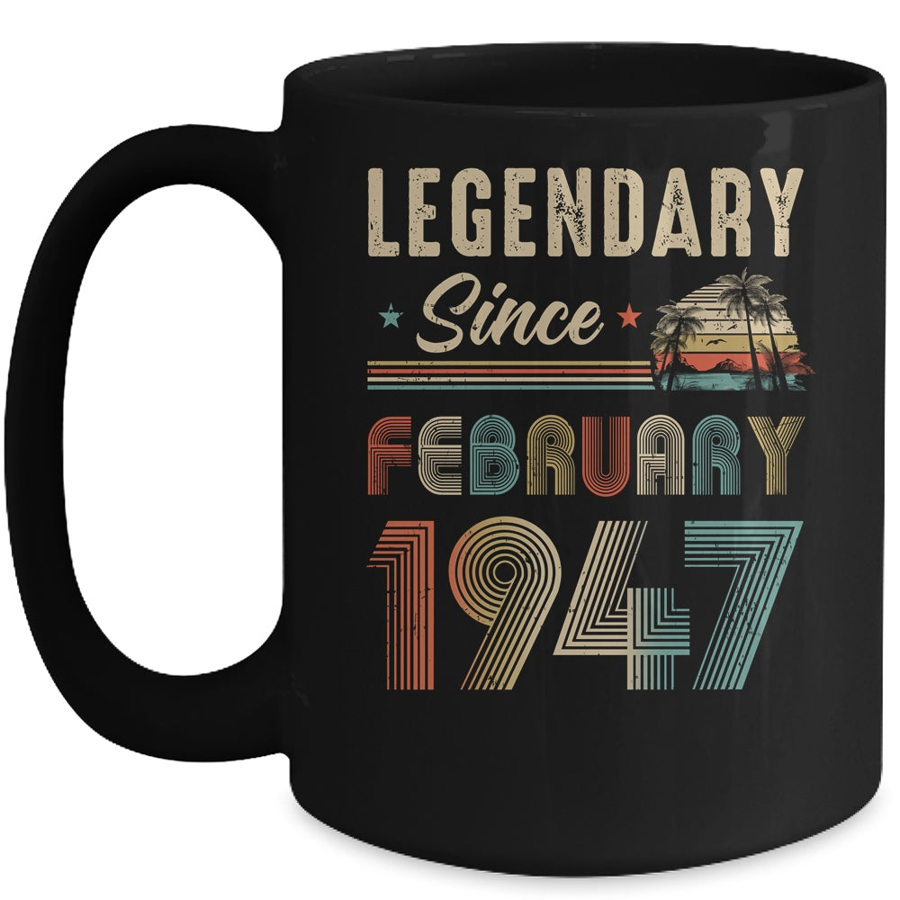 75 Years Old Legendary Since February 1948 75th Birthday Mug | siriusteestore