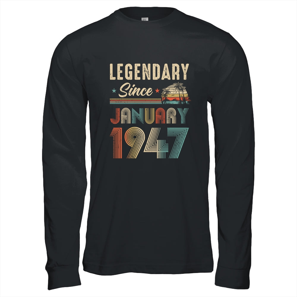 75 Years Old Legendary Since January 1948 75th Birthday Shirt & Hoodie | siriusteestore