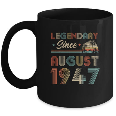 75th Birthday 75 Years Old Legendary Since August 1947 Mug | siriusteestore
