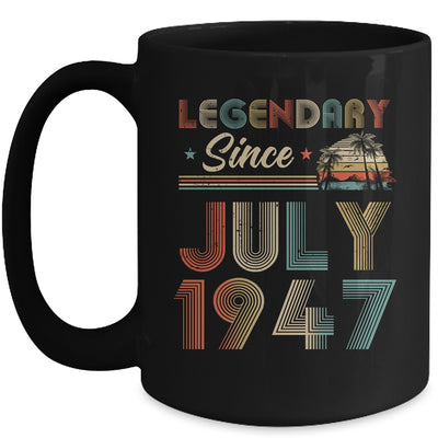 75th Birthday 75 Years Old Legendary Since July 1947 Mug | siriusteestore