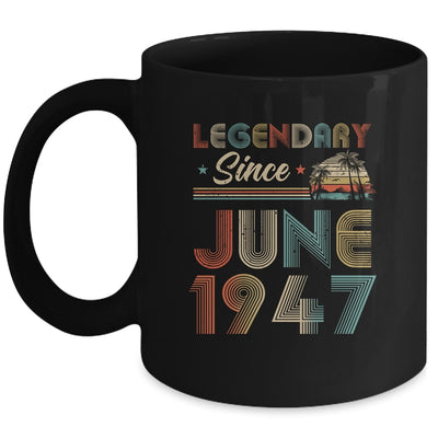 75th Birthday 75 Years Old Legendary Since June 1947 Mug | siriusteestore