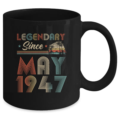 75th Birthday 75 Years Old Legendary Since May 1947 Mug | siriusteestore