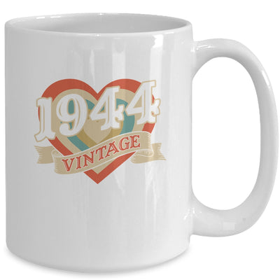 77th Birthday Gifts Classic Retro Heart Vintage 1944 Mug | siriusteestore