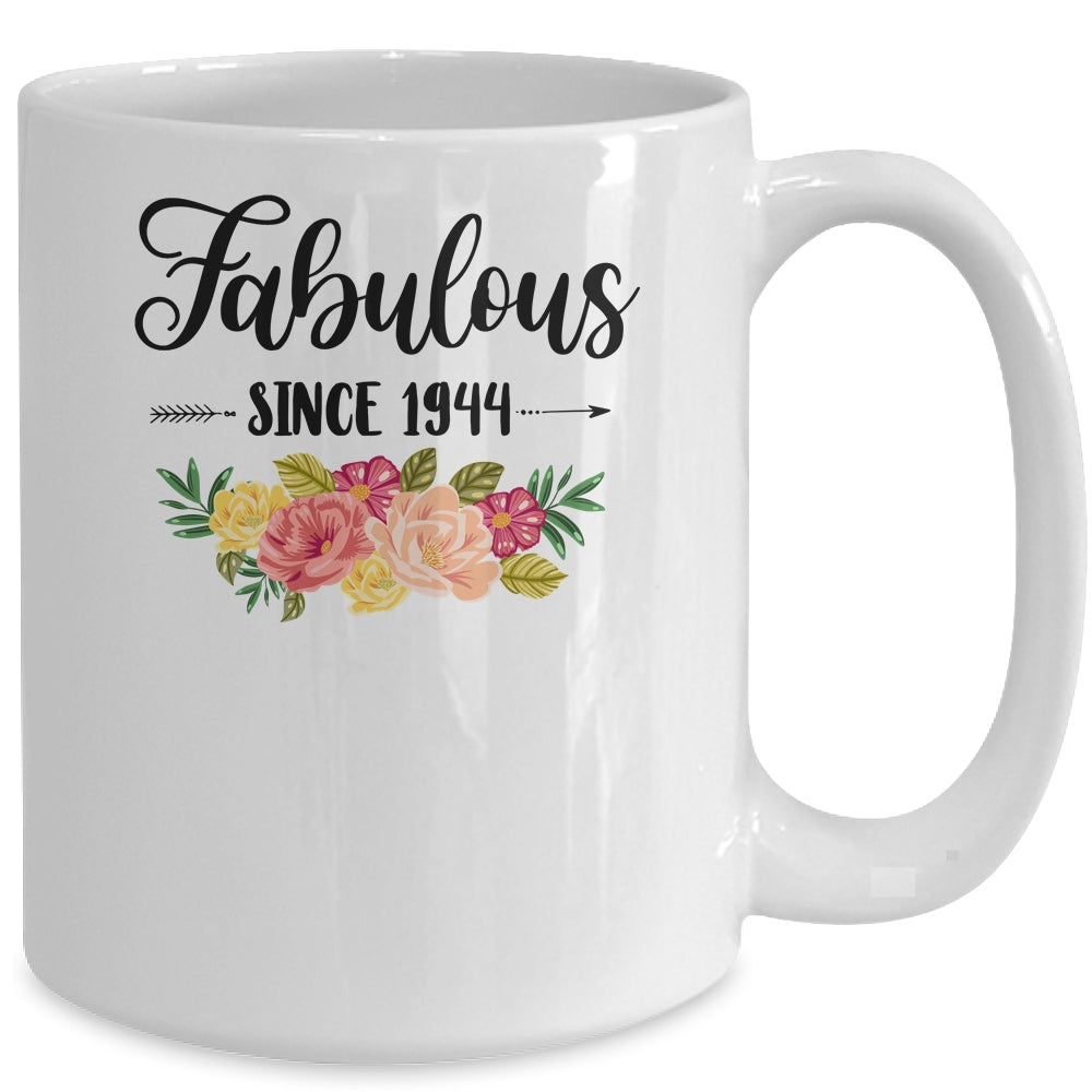 77th Birthday Gifts Women 77 Year Old Fabulous Since 1944 Mug | siriusteestore