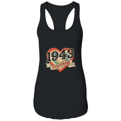 78th Birthday Gifts Classic Retro Heart Vintage 1943 Shirt & Tank Top | siriusteestore
