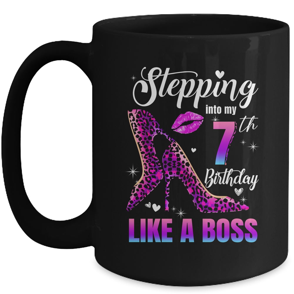 7 And Fabulous High Heels Stepping Into My 7th Birthday Mug | siriusteestore