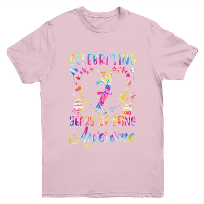 7 Years Of Being Awesome 7 Years Old 7th Birthday Tie Dye Youth Shirt | siriusteestore