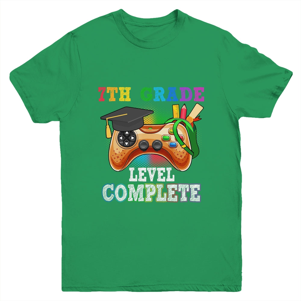 7th Grade Level Complete Last Day Of School Graduation Youth Shirt | siriusteestore
