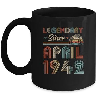 80th Birthday 80 Years Old Legendary Since April 1942 Mug | siriusteestore