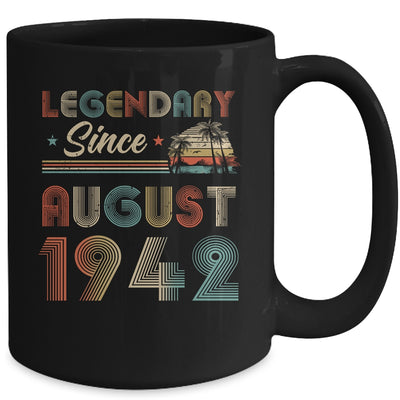 80th Birthday 80 Years Old Legendary Since August 1942 Mug | siriusteestore