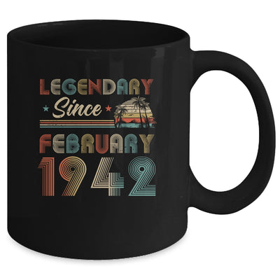 80th Birthday 80 Years Old Legendary Since February 1942 Mug | siriusteestore