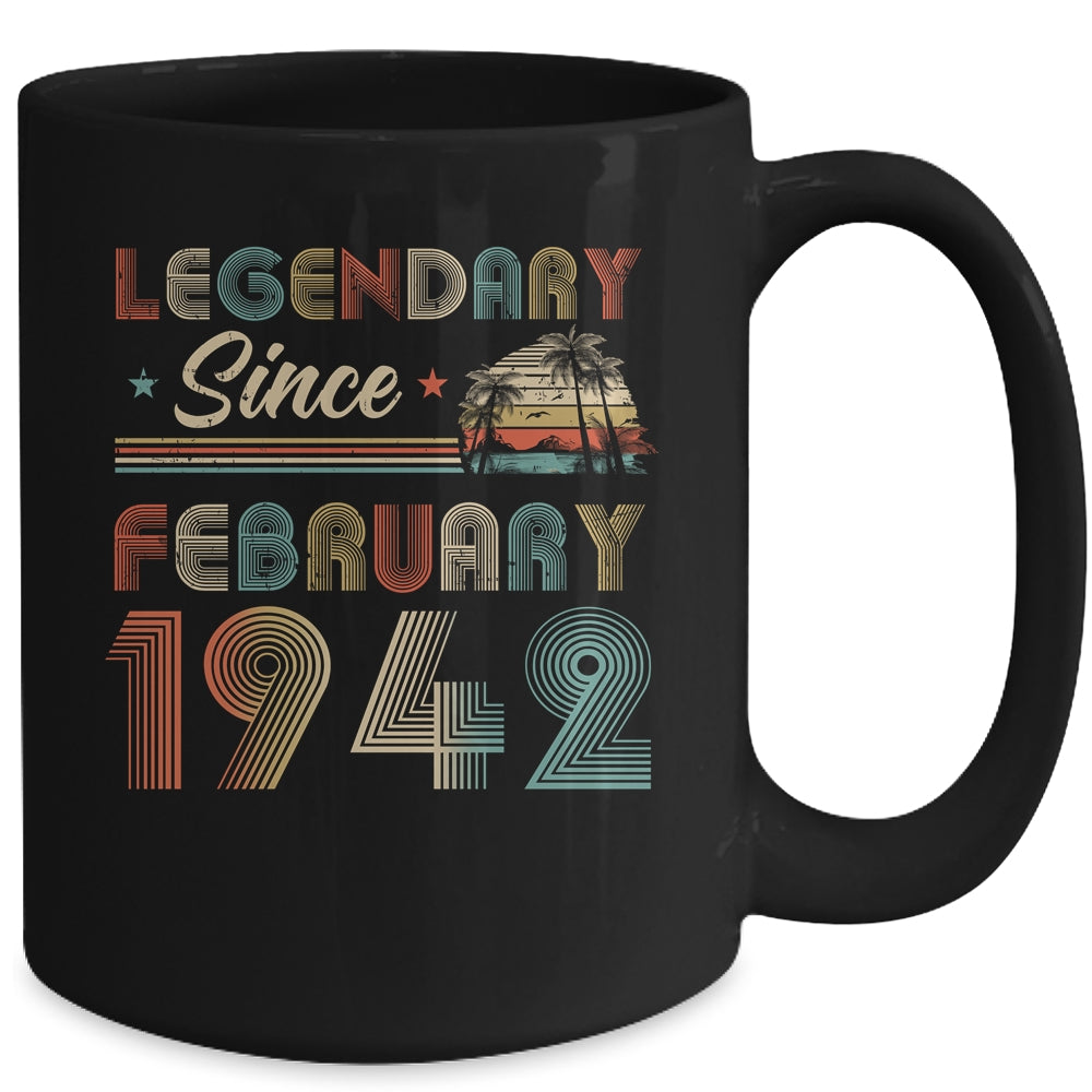 80th Birthday 80 Years Old Legendary Since February 1942 Mug | siriusteestore