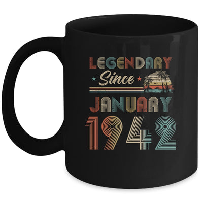 80th Birthday 80 Years Old Legendary Since January 1942 Mug | siriusteestore