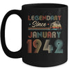 80th Birthday 80 Years Old Legendary Since January 1942 Mug | siriusteestore
