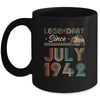 80th Birthday 80 Years Old Legendary Since July 1942 Mug | siriusteestore