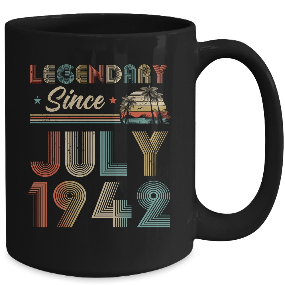 80th Birthday 80 Years Old Legendary Since July 1942 Mug | siriusteestore
