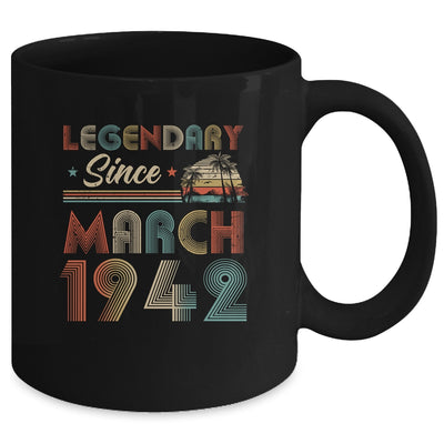80th Birthday 80 Years Old Legendary Since March 1942 Mug | siriusteestore