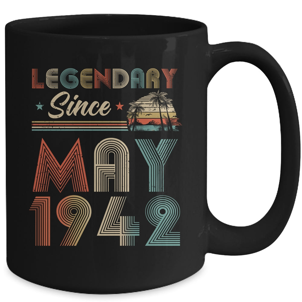 80th Birthday 80 Years Old Legendary Since May 1942 Mug | siriusteestore