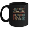 80th Birthday 80 Years Old Legendary Since October 1942 Mug | siriusteestore