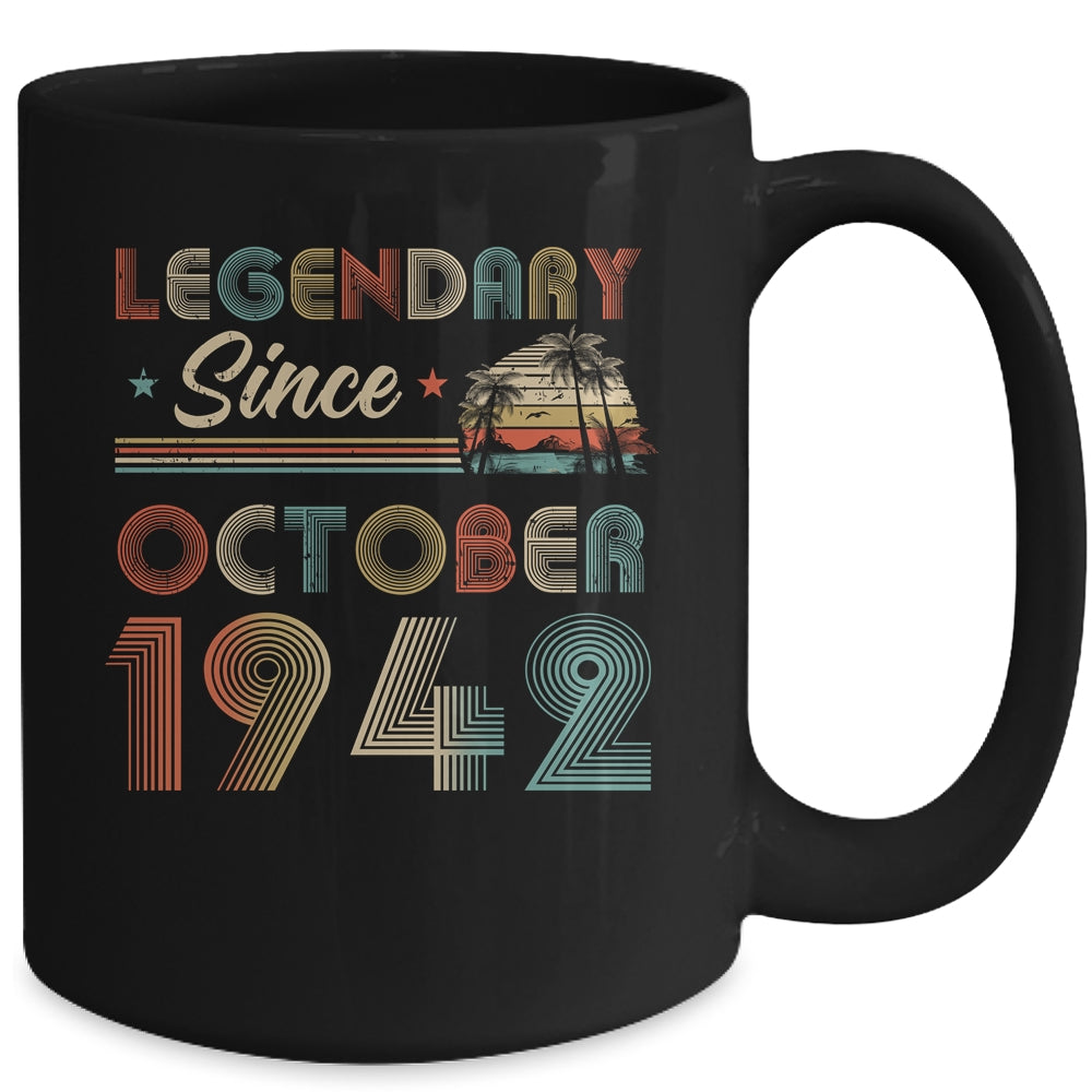 80th Birthday 80 Years Old Legendary Since October 1942 Mug | siriusteestore