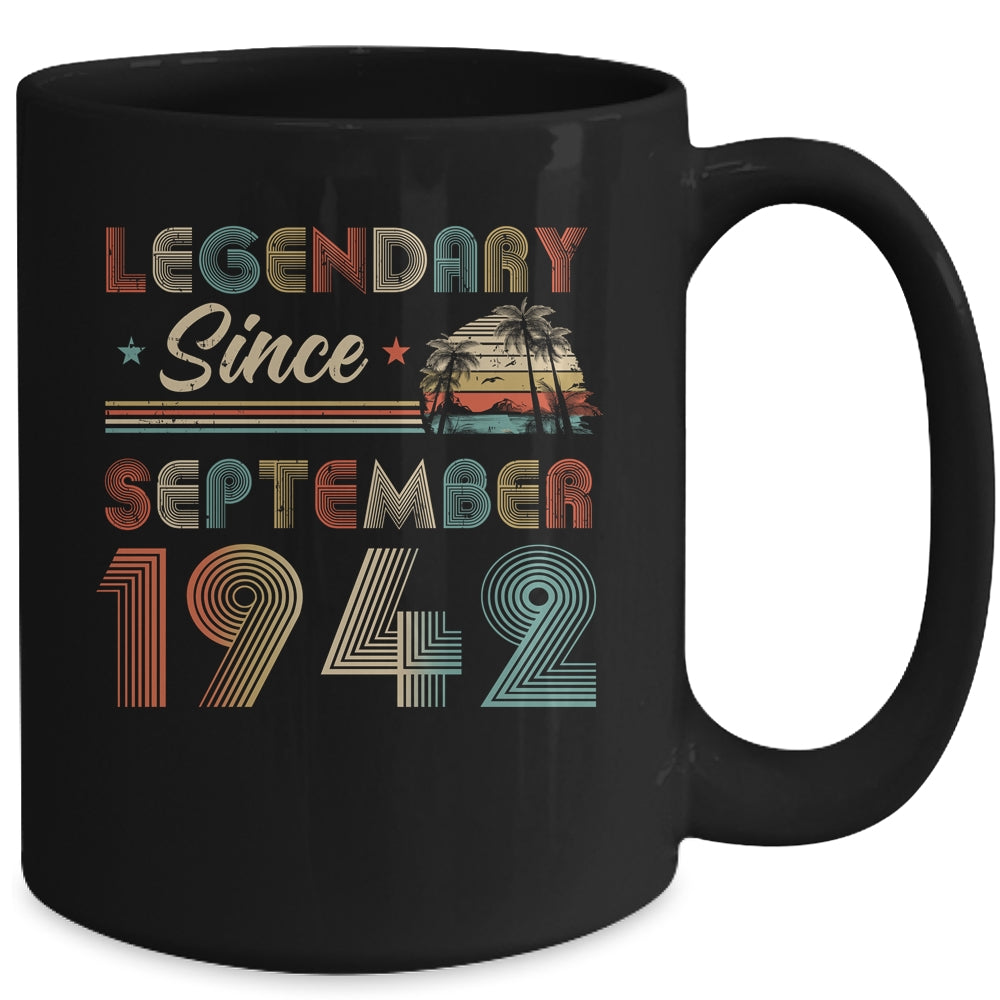 80th Birthday 80 Years Old Legendary Since September 1942 Mug | siriusteestore