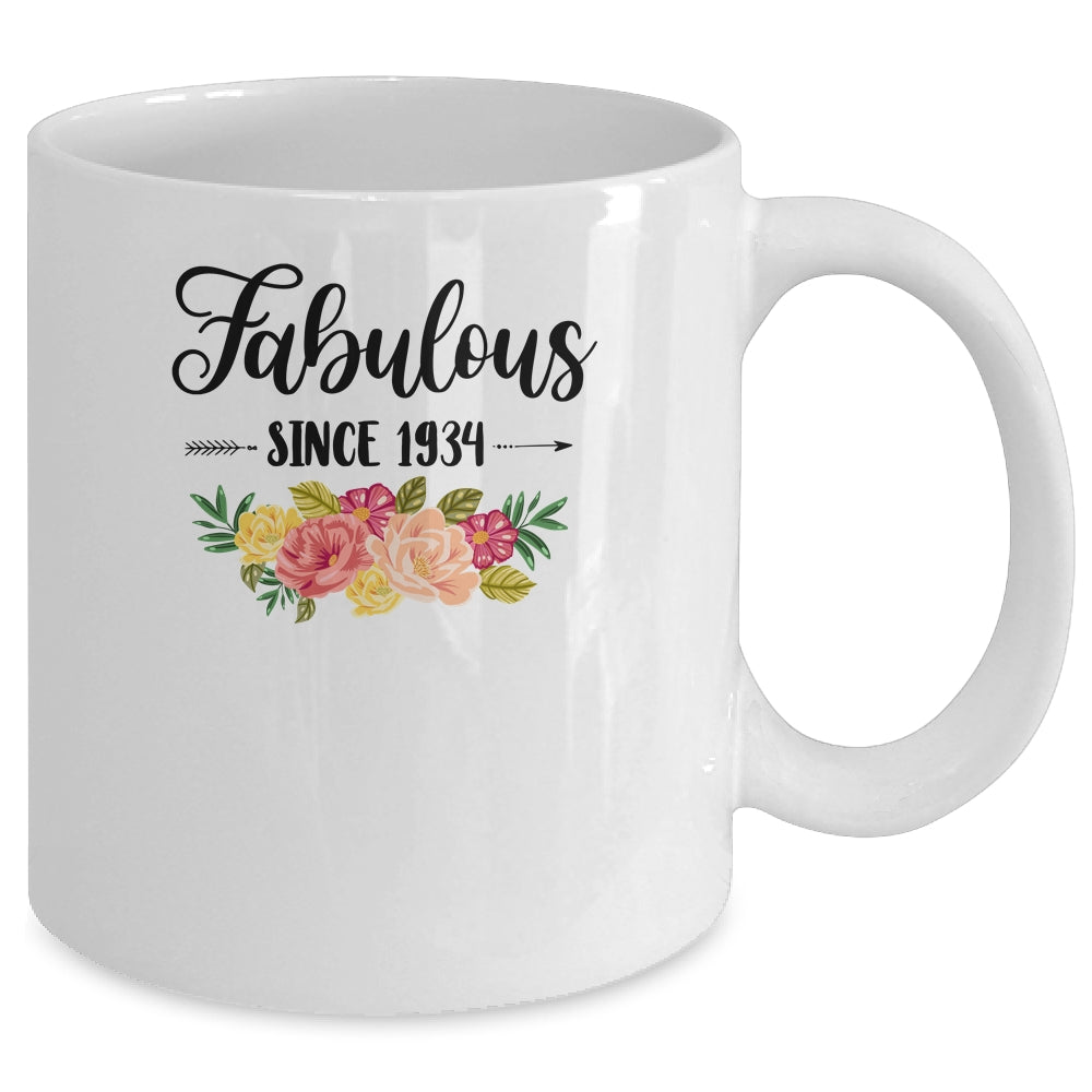 87th Birthday Gifts Women 87 Year Old Fabulous Since 1934 Mug | siriusteestore