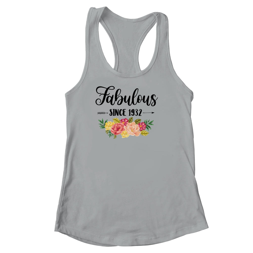 89th Birthday Gifts Women 89 Year Old Fabulous Since 1932 Shirt & Tank Top | siriusteestore