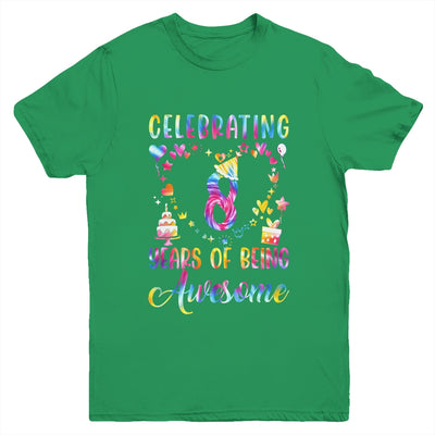 8 Years Of Being Awesome 8 Years Old 8th Birthday Tie Dye Youth Shirt | siriusteestore