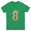8th Birthday Girl 8 Years Old Awesome Unicorn Flower Youth Shirt | siriusteestore