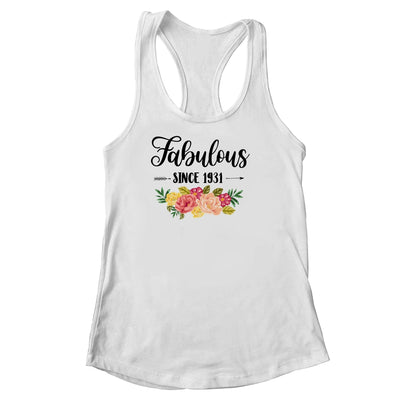 90th Birthday Gifts Women 90 Year Old Fabulous Since 1931 Shirt & Tank Top | siriusteestore