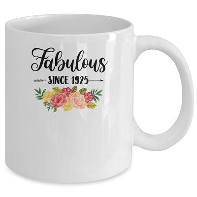 96th Birthday Gifts Women 96 Year Old Fabulous Since 1925 Mug | siriusteestore