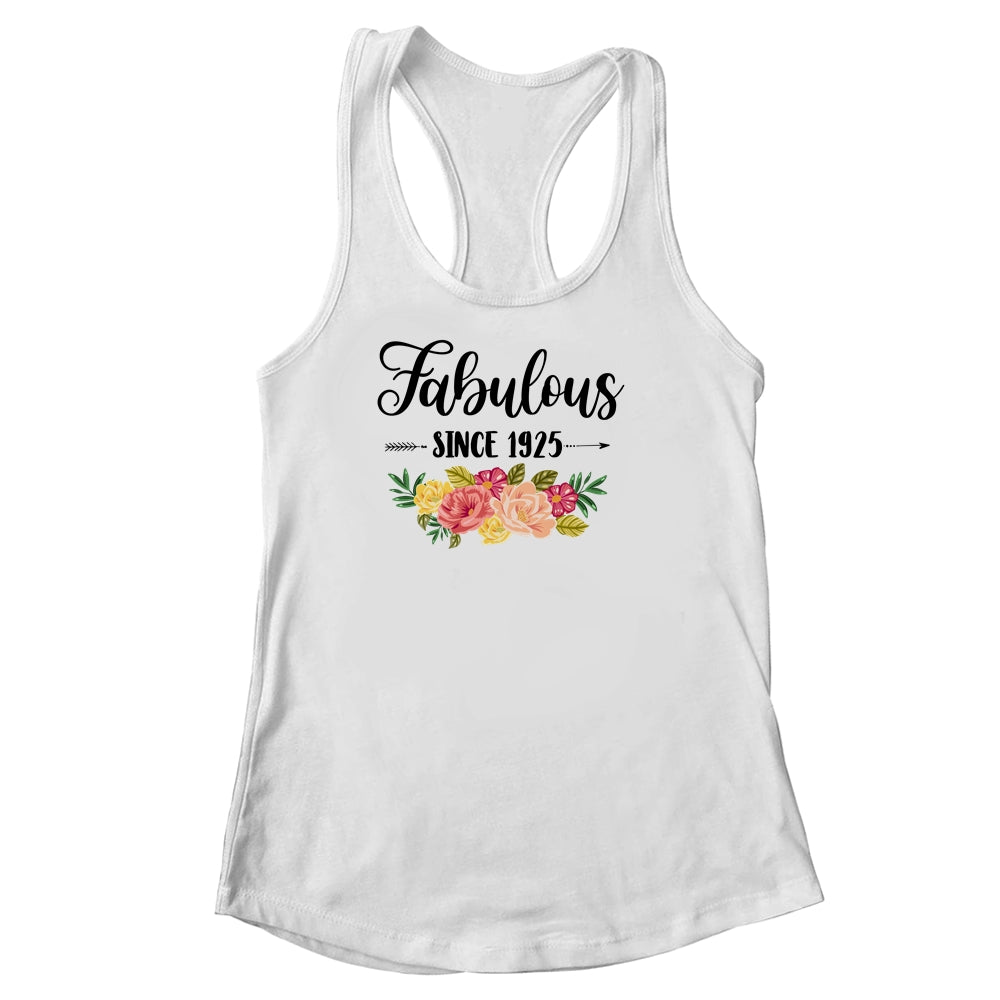 96th Birthday Gifts Women 96 Year Old Fabulous Since 1925 Shirt & Tank Top | siriusteestore