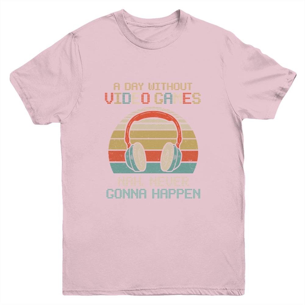 A Day Without Video Games Boys Teens Kids Gamer Funny Gaming Youth Shirt | siriusteestore