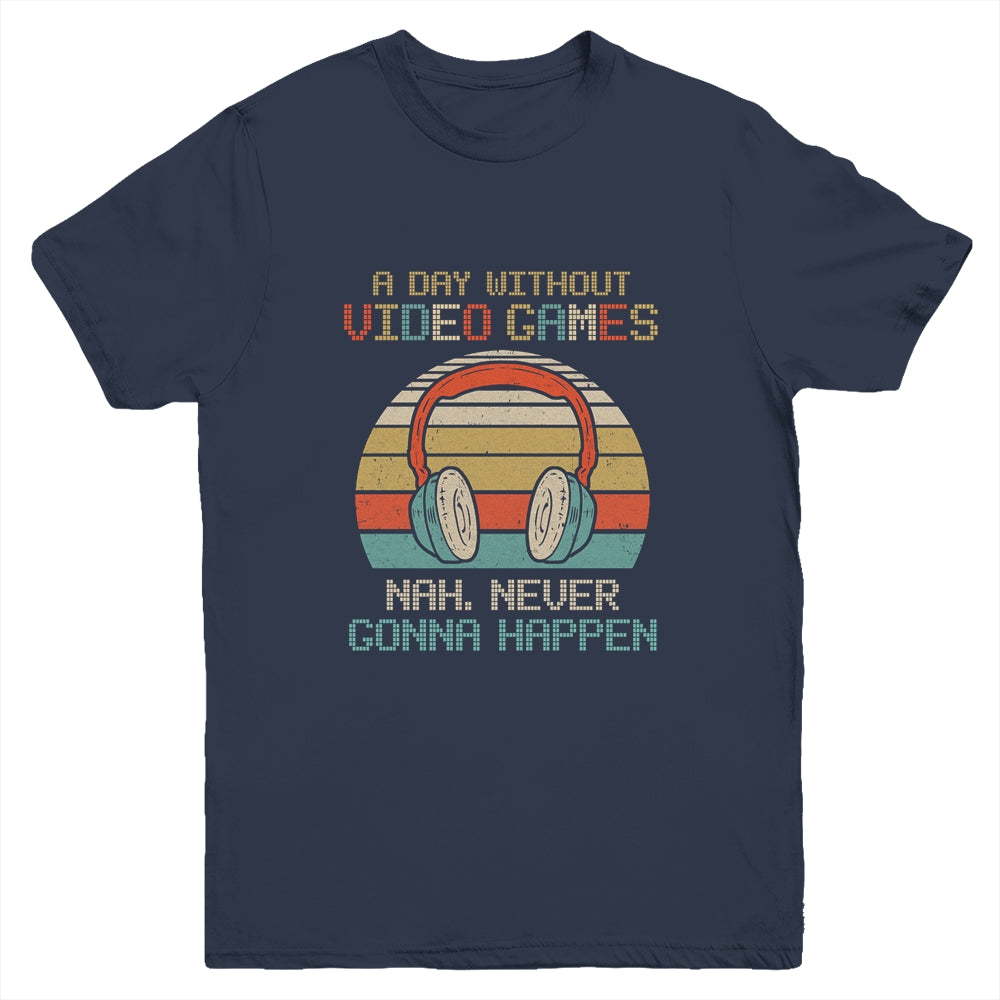 A Day Without Video Games Boys Teens Kids Gamer Funny Gaming Youth Shirt | siriusteestore