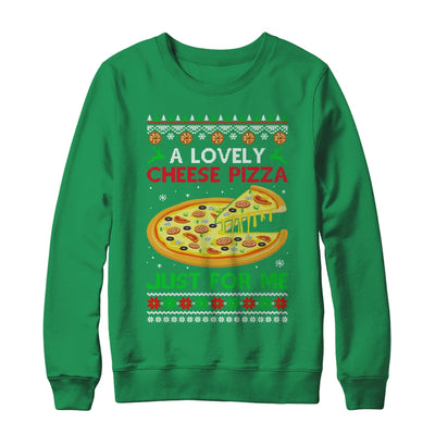 A Lovely Cheese Pizza Alone Funny Christmas Ugly Xmas Home Shirt & Sweatshirt | siriusteestore
