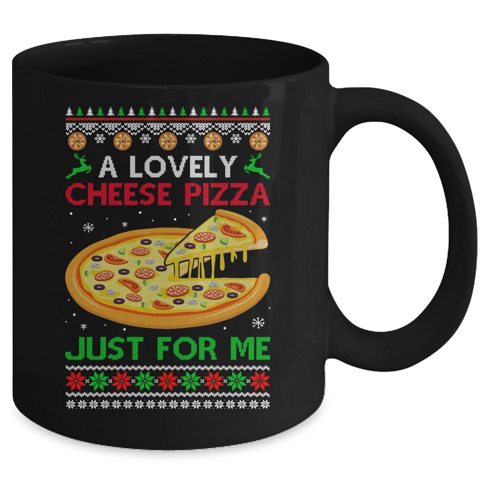 A Lovely Cheese Pizza Alone Funny Christmas Ugly Xmas Home Mug | siriusteestore